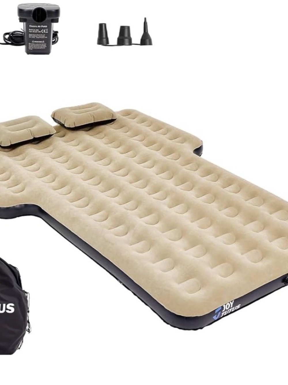 JOYTUTUS SUV Air Mattress with Electric Mattress, Camel and Black